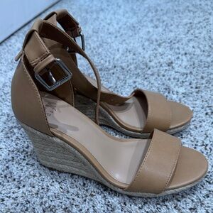 A New Day tan wedges